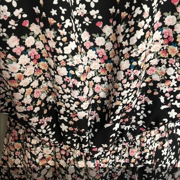 Lucca Couture Black Meadow Jumpsuit Ditzy Floral Print Lined Size S Pant Romper - Picture 9 of 10